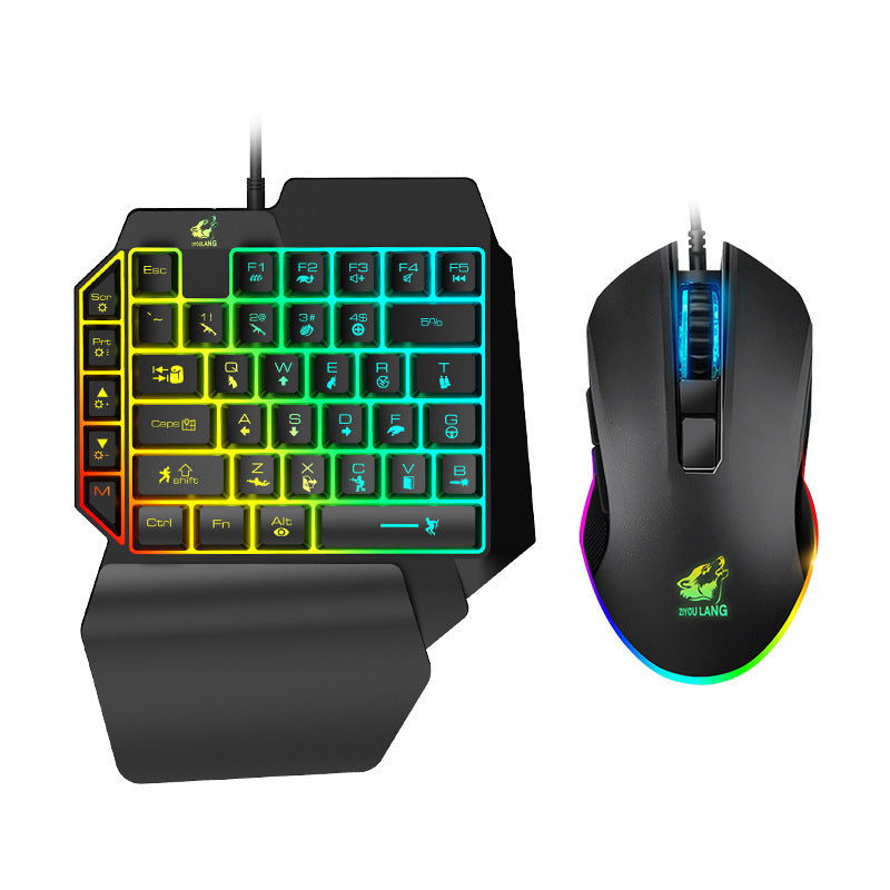 One-Handed Keyboard Mouse Set